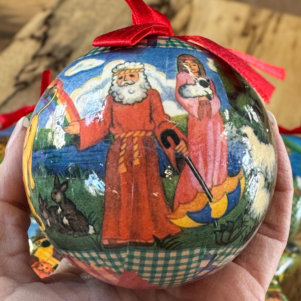 1996 Noah's Ark Christmas Ornaments Set of 12 Star and Ball Shaped Vintage Bible - Picture 13 of 16